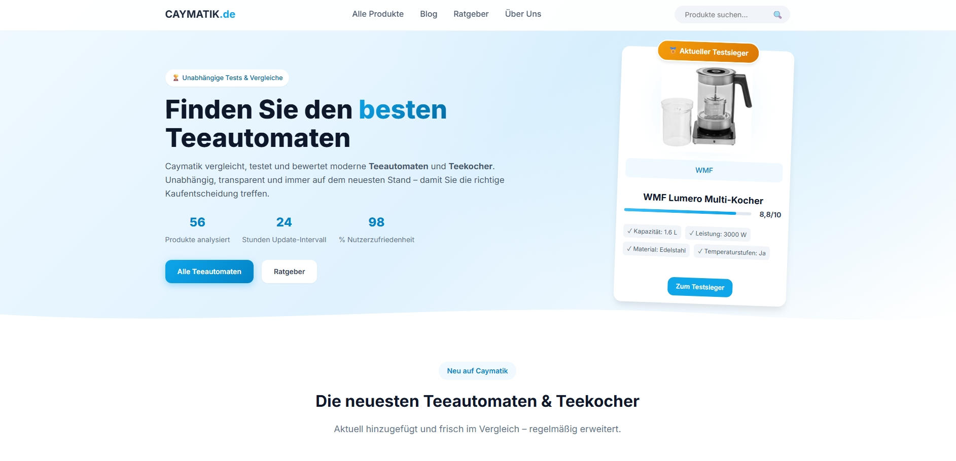 Caymatik.de Website Screenshot
