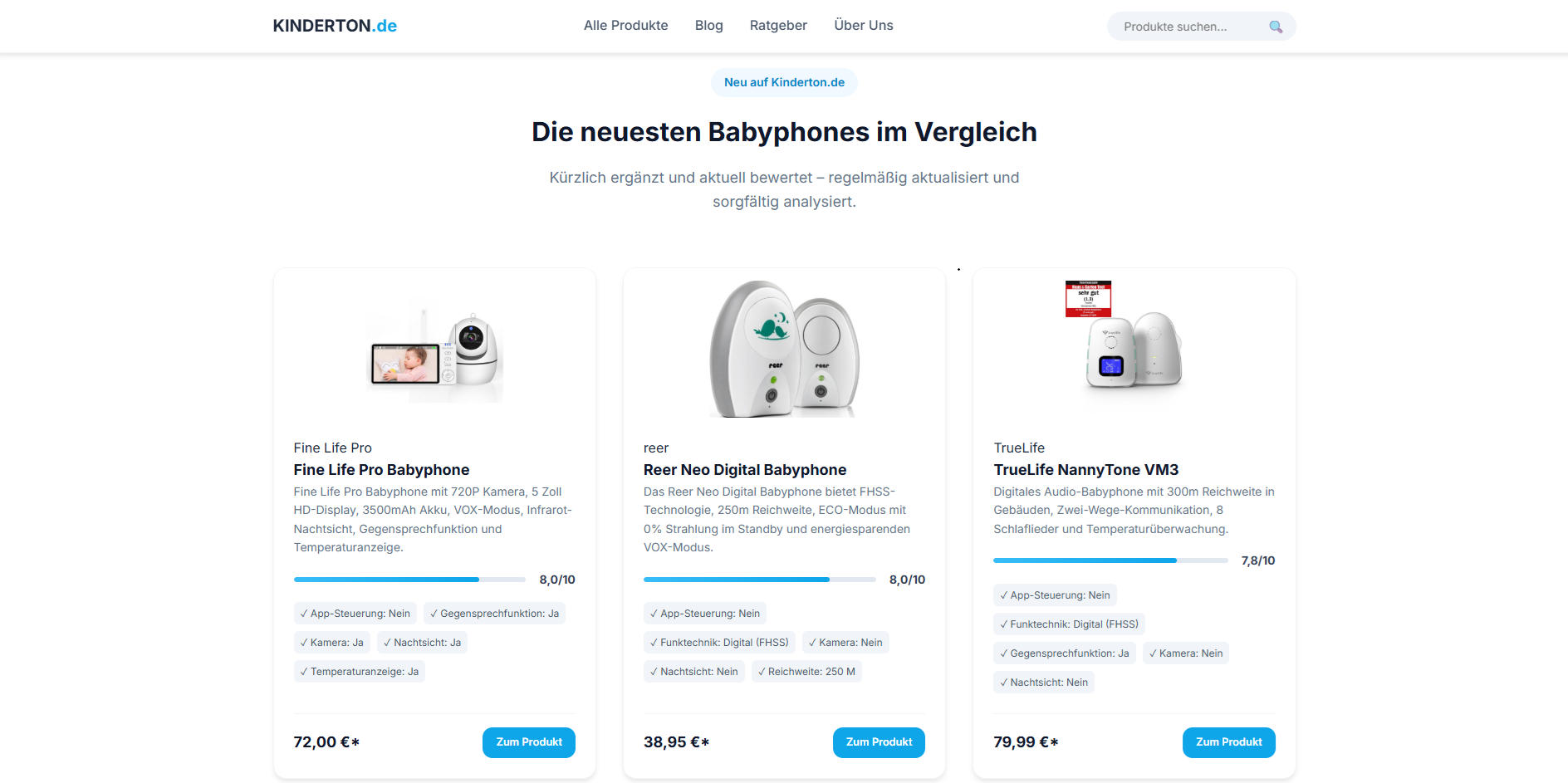 Kinderton.de Website Screenshot