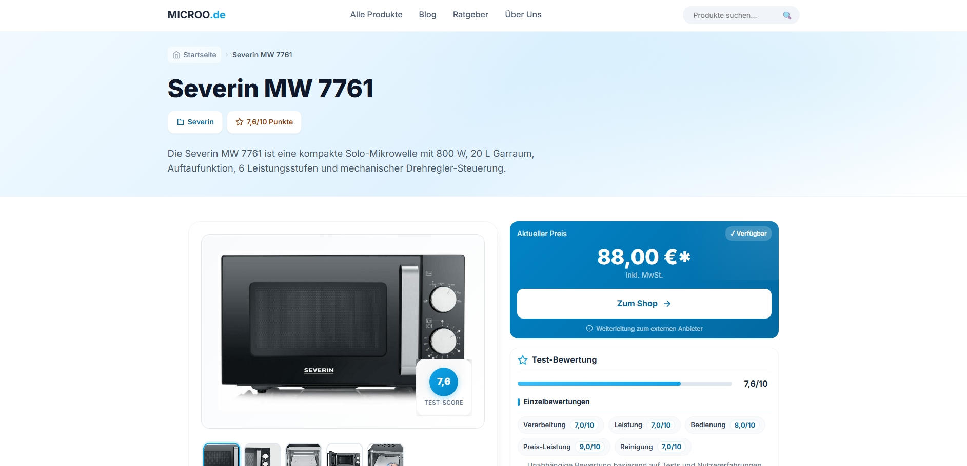 Microo.de Website Screenshot